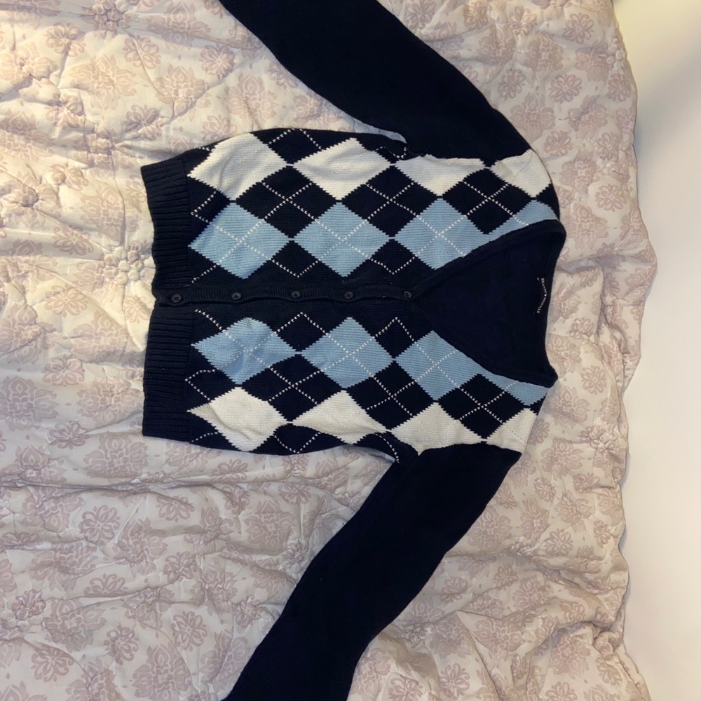 Brandy Melville Elizabeth Cotton Argyle Sweater
